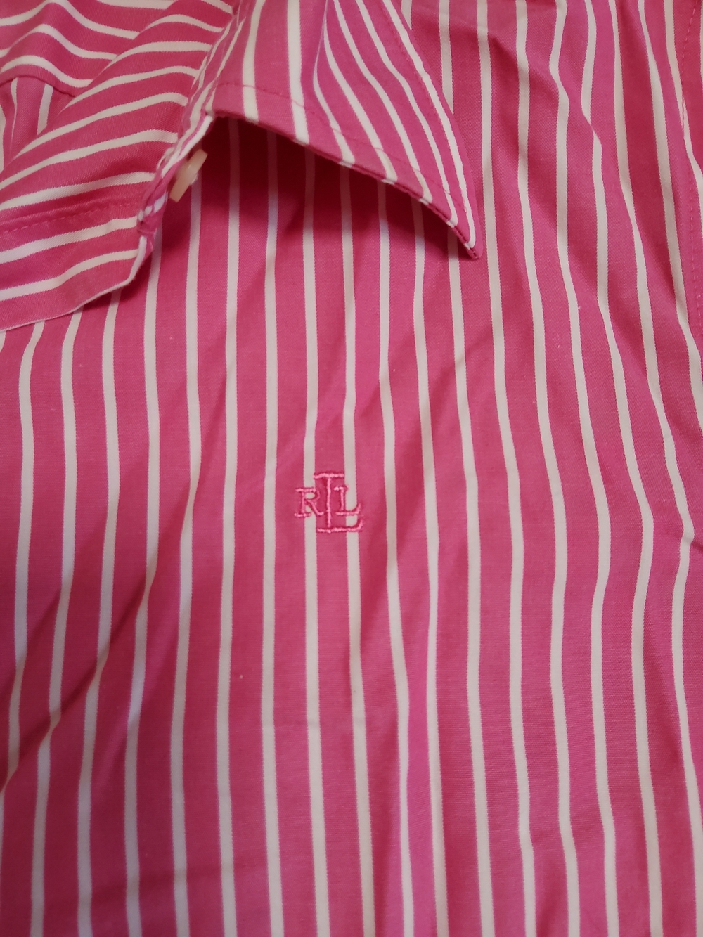 Lauren Ralph Lauren Non Iron Preppy Stripe Button-Down Shirt - Picture 5 of 8
